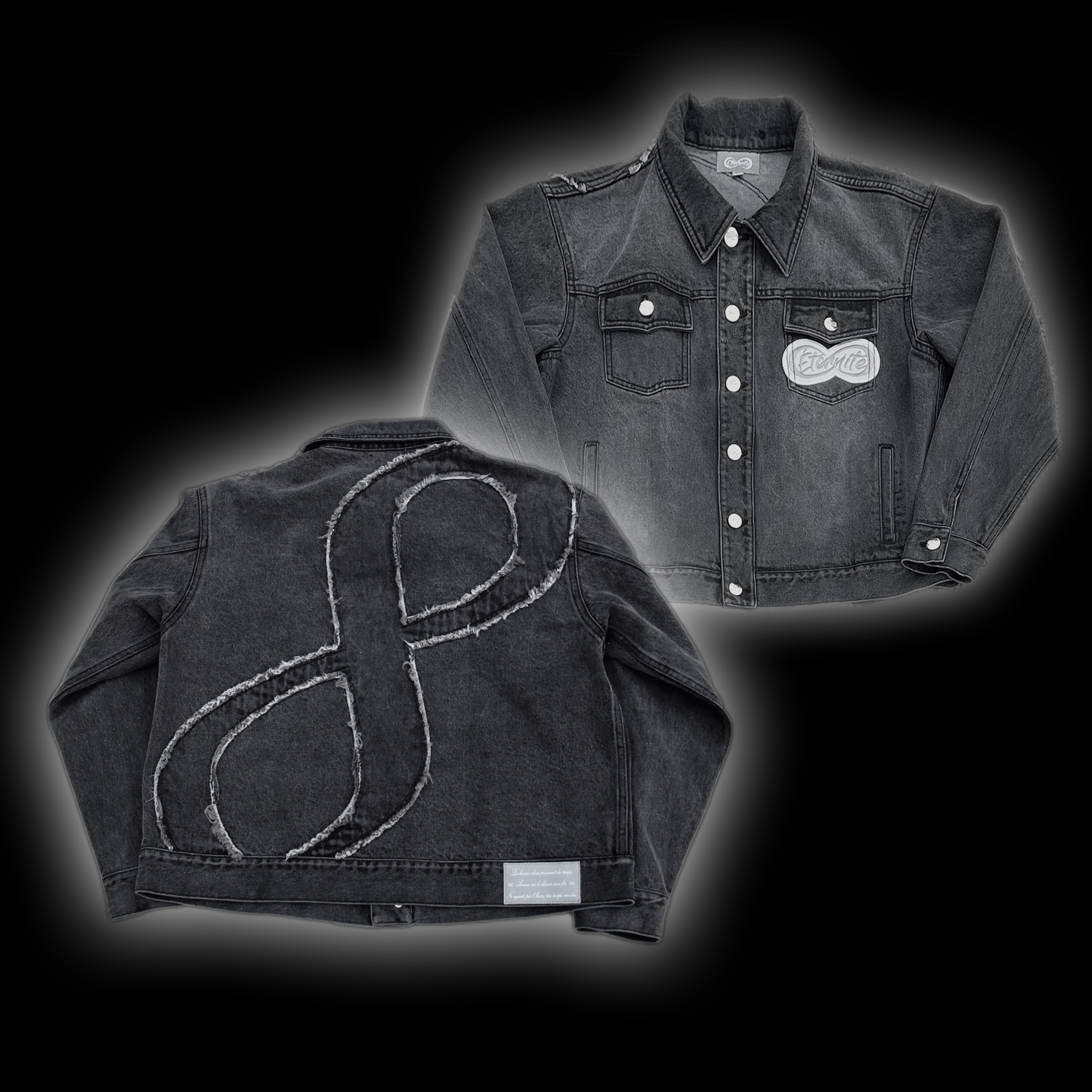 VESTE EN JEAN NOIR (PRÉCOMMANDE)