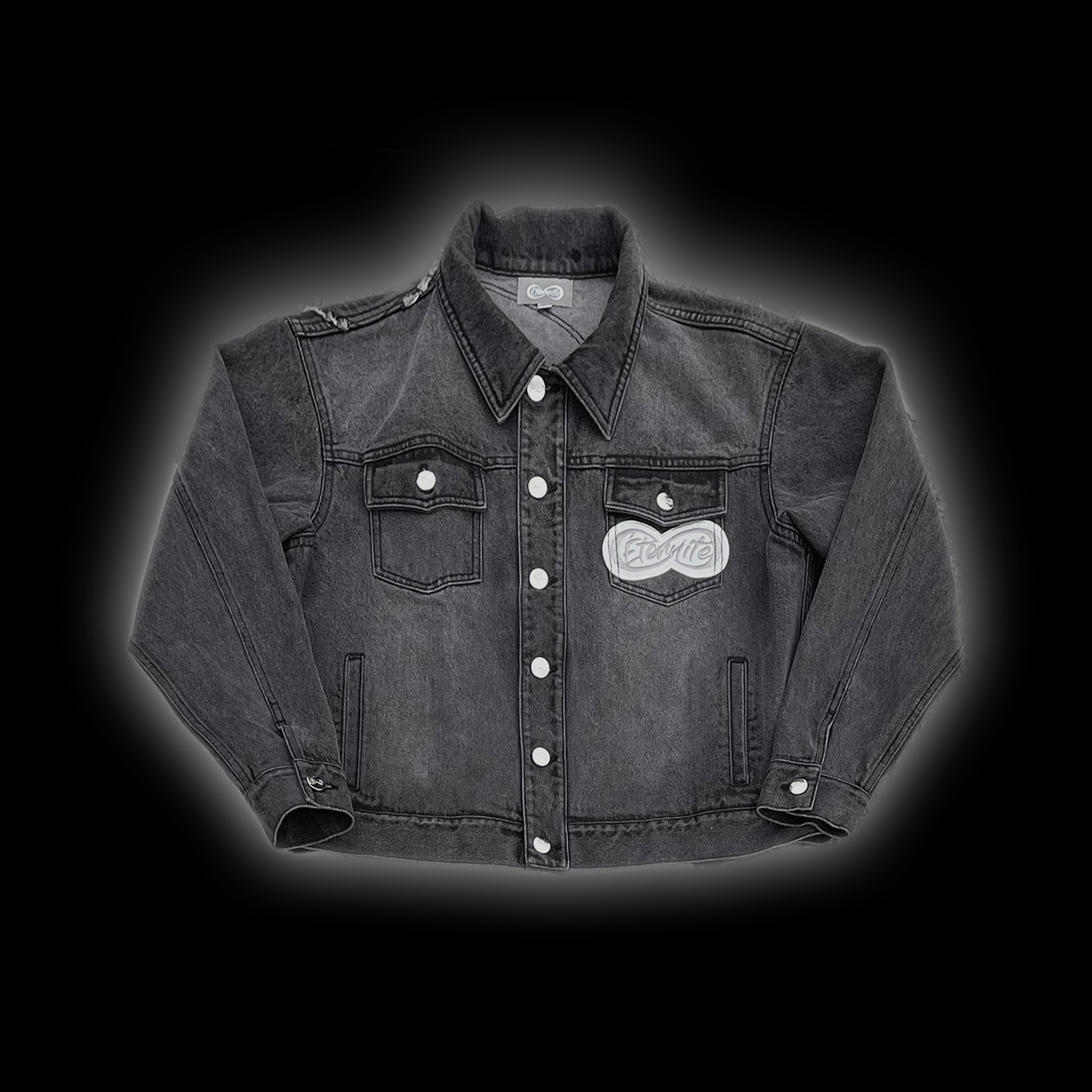 VESTE EN JEAN NOIR (PRÉCOMMANDE)