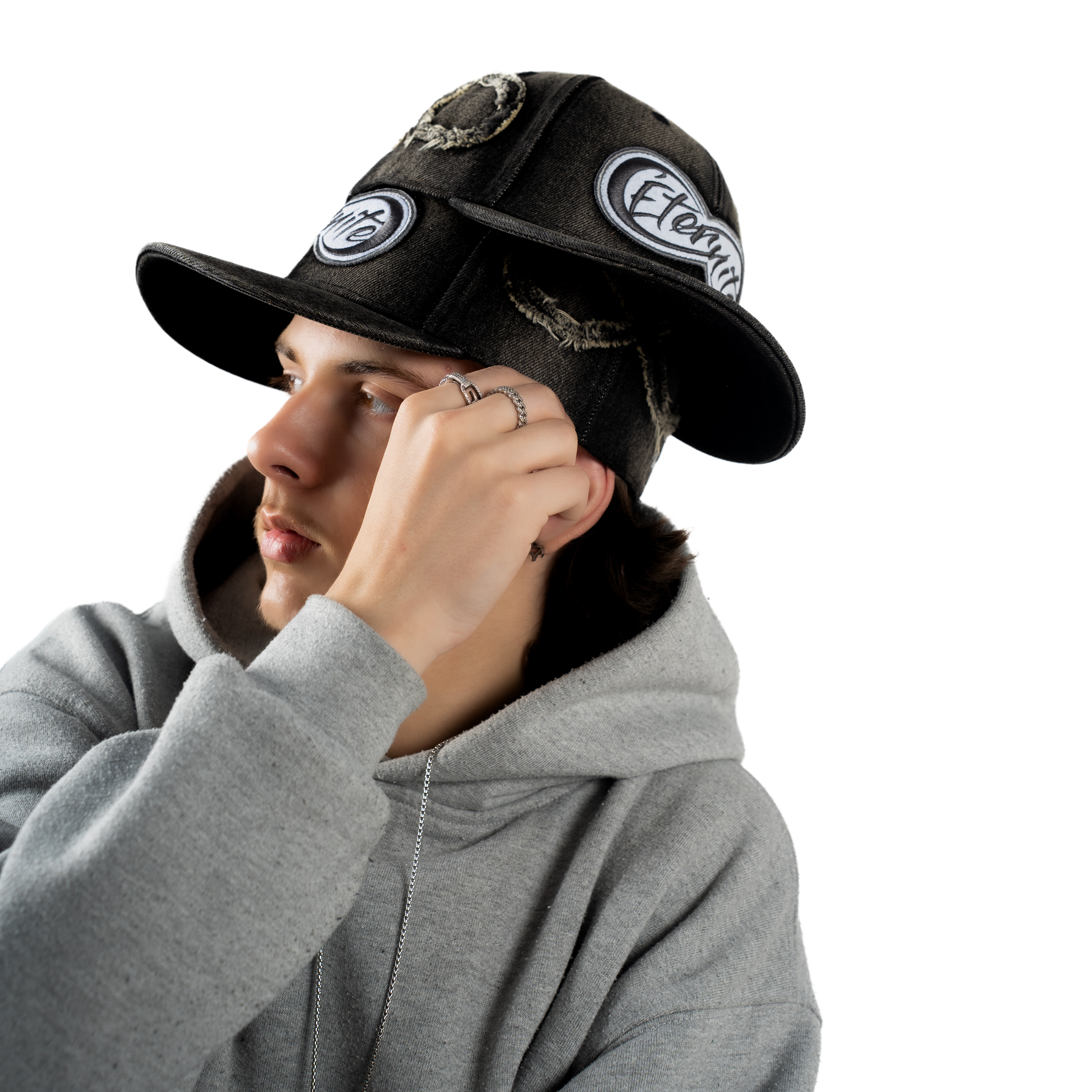 CASQUETTE EN JEAN NOIR